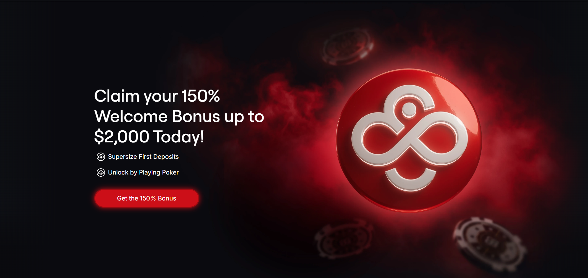 CoinPoker welcome offer on desktop